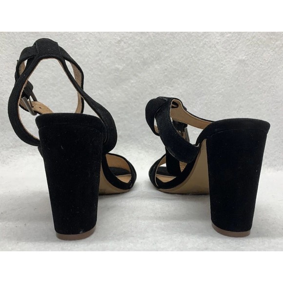Madewell Sandal Shoes Womens Size 9 Strappy Black Suede Heels Party Church AE243 - Picture 8 of 15